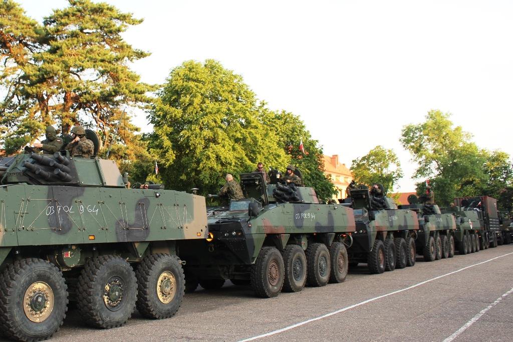 Polish 12th Mechanized Brigade on the road to Lithuania for exercise Iron Wolf 16  