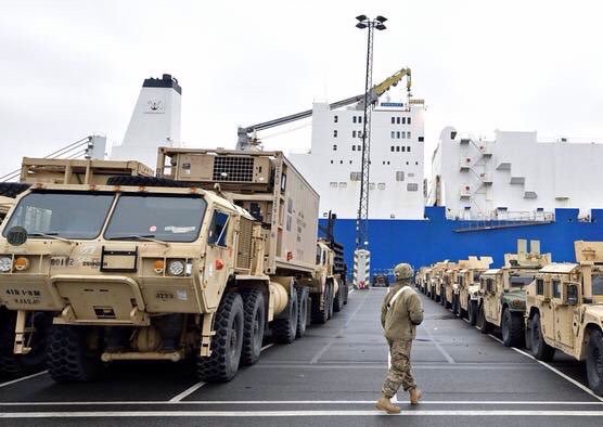 US tanks and troops arrived in Poland and Germany for NATO mission in Europe 