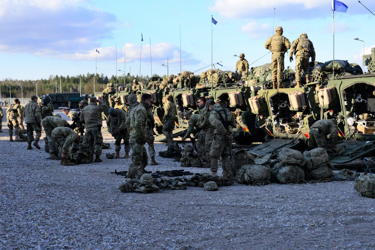 Photos show the arrival of US forces in Orzysz, Poland  