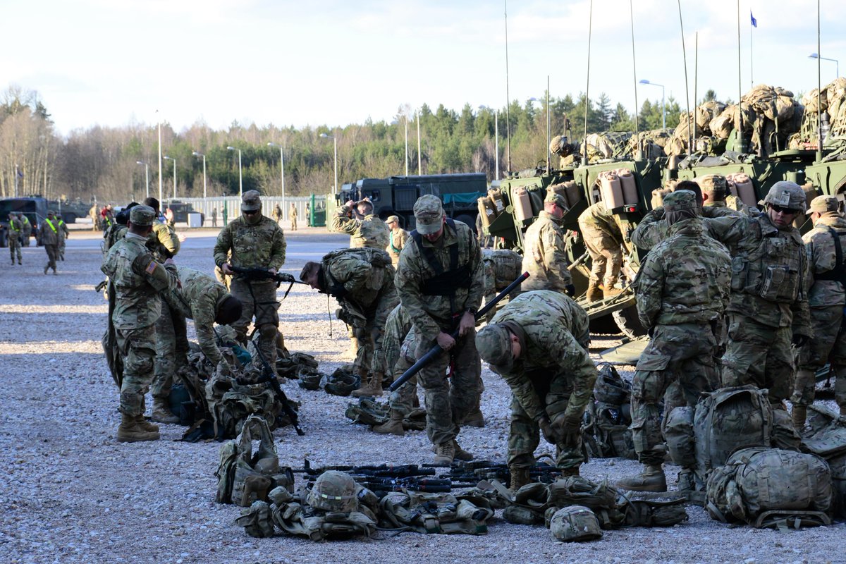 Photos show the arrival of US forces in Orzysz, Poland  