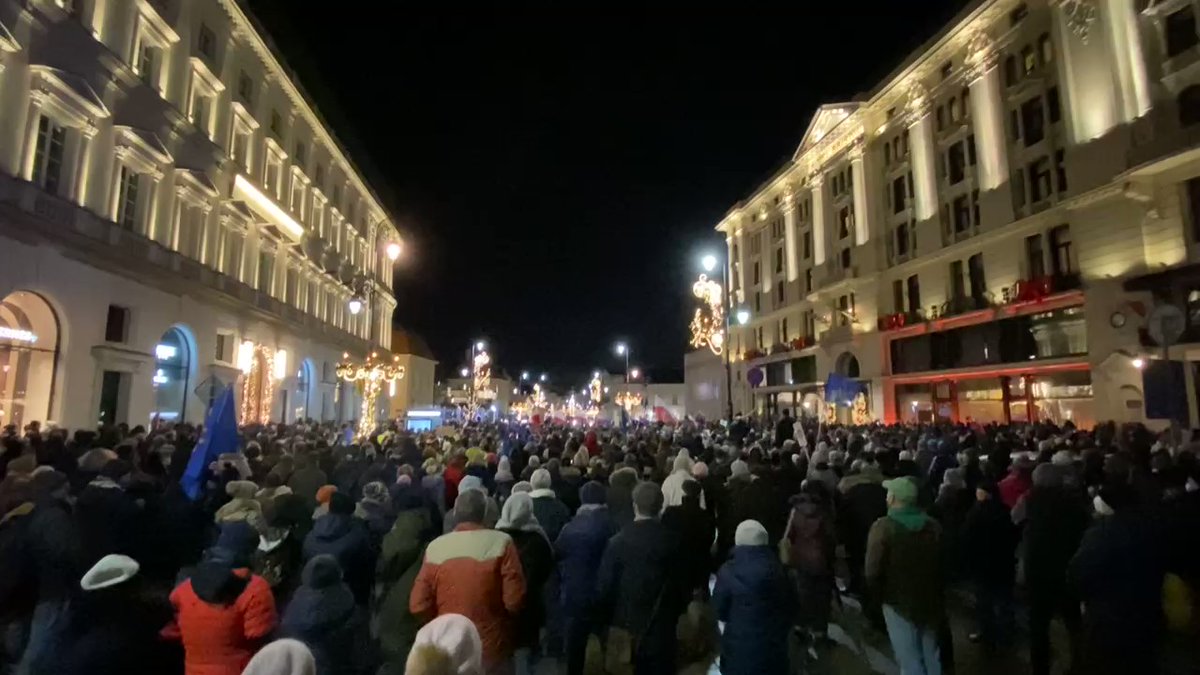 Protest against lexTVN in Warsaw