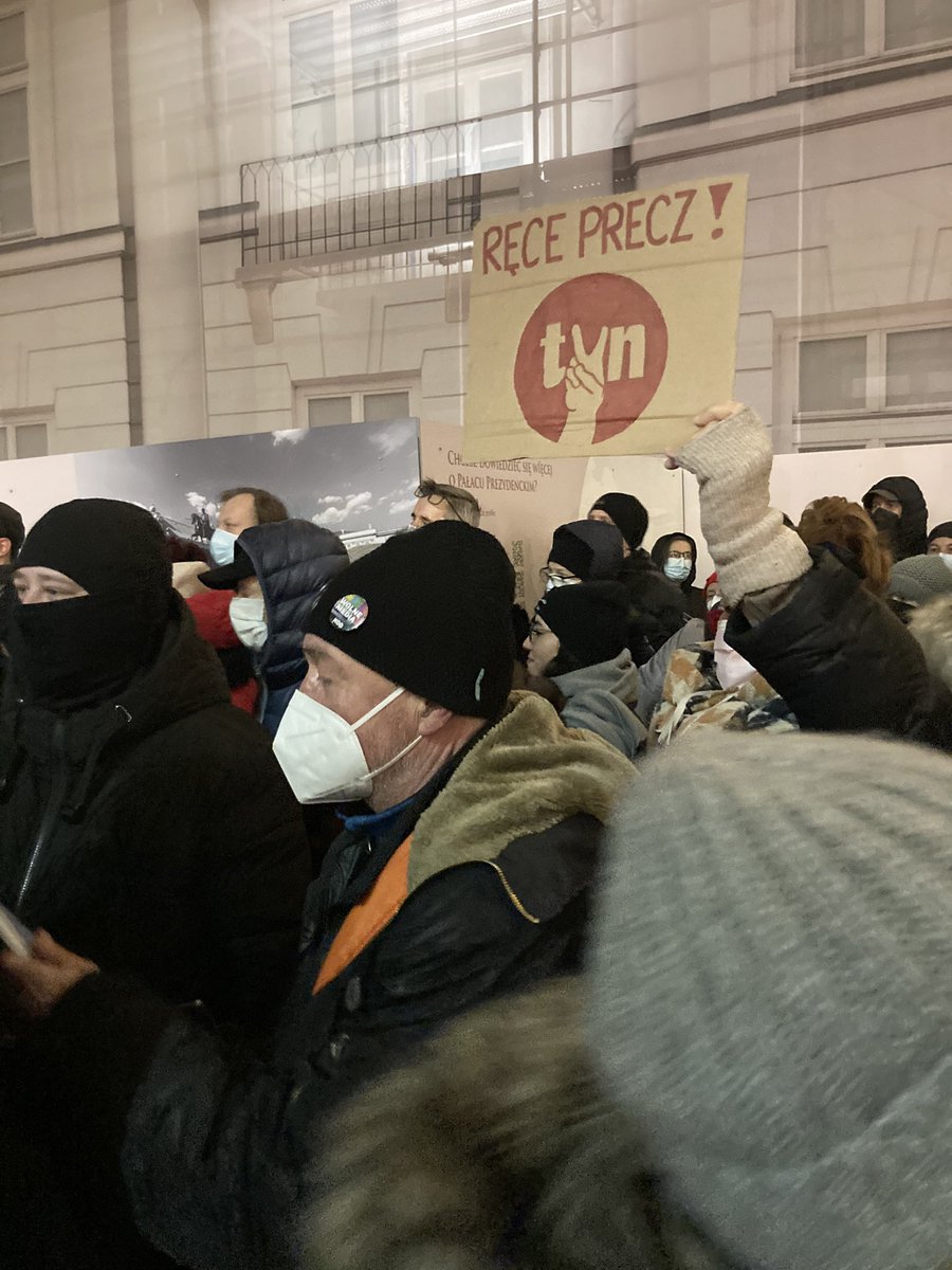 Protest in support of Free Media in Warsaw