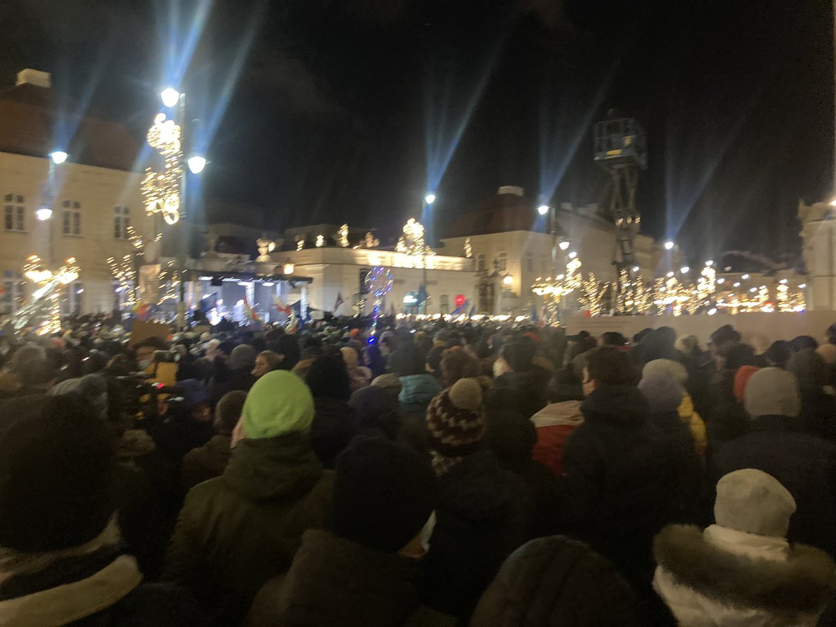 Protest in support of Free Media in Warsaw