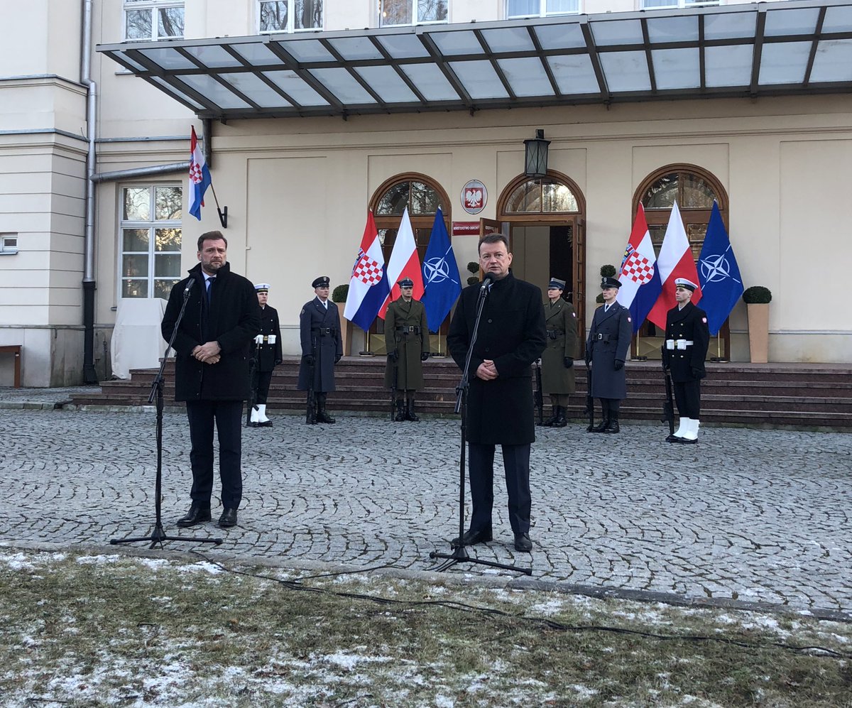 Ministry of National Defense: Minister @mblaszczak: Croatian troops serve together with the Polish Army, guarding the security of NATO's eastern flank. We also cooperate within the European Union. Our cooperation in the field of military exercises is also developing dynamically. Together we are stronger