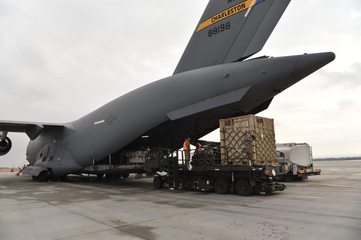 The United States Air Force C-17A Globemaster III seen in this image is 08-8198/RCH045 which arrived to Rzeszow in Poland earlier today around 10 UTC