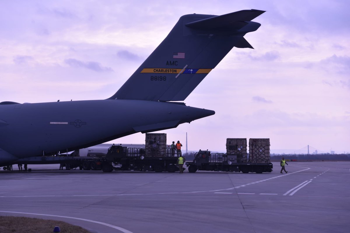 The United States Air Force C-17A Globemaster III seen in this image is 08-8198/RCH045 which arrived to Rzeszow in Poland earlier today around 10 UTC