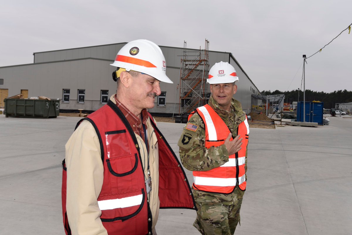 @USACEHQ And @ArmyCorpsNAD senior leaders checked out progress on Army Prepositioned Stock facilities being constructed in Powidz, Poland to rapidly deploy forces if needed to reassure allies and deter aggression