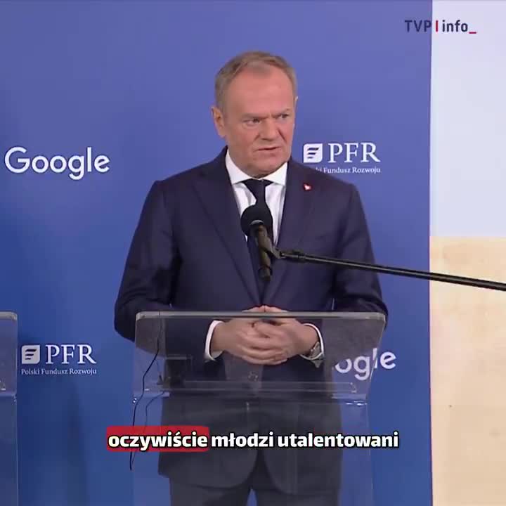 O Google declarou que se juntará à campanha educacional e treinará um milhão de poloneses no campo das ferramentas modernas, principalmente inteligência artificial – disse o primeiro-ministro @donaldtusk em uma conferência após reunião com o chefe do Google