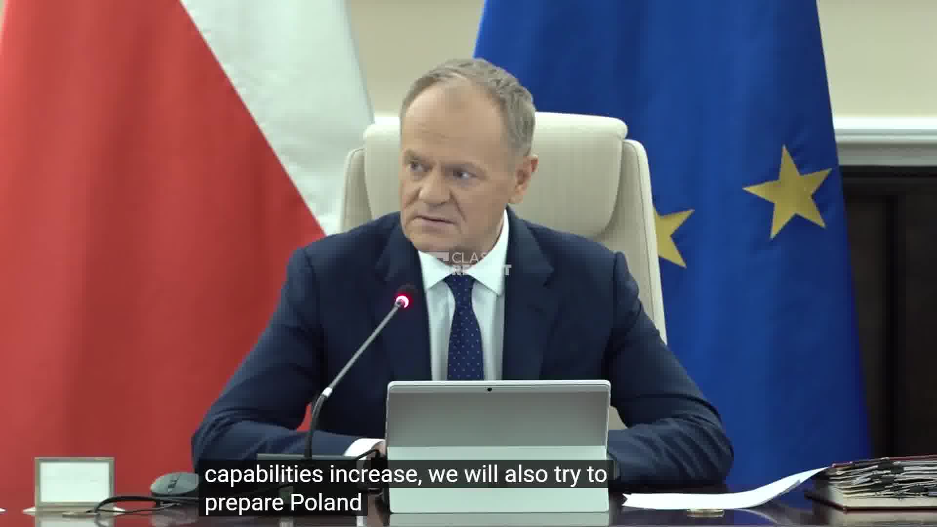 Polish PM Tusk:  Poland does not want to be passive when it comes to nuclear security in the military context.  We will seek to prepare Poland in the future for as much autonomy as possible in this area